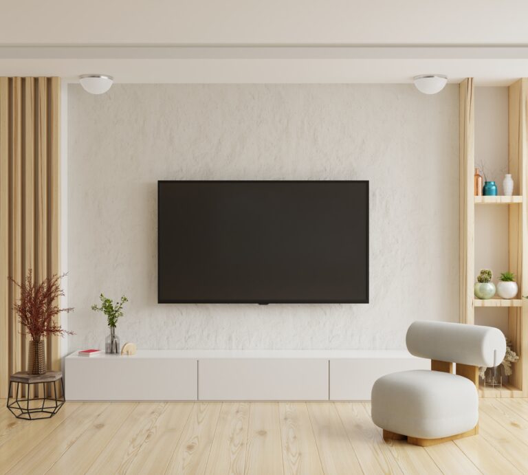 TV interior with armchair