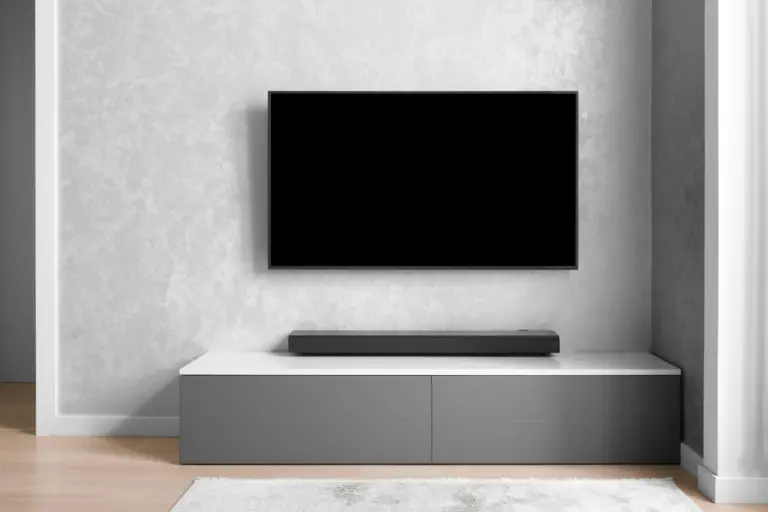 Living room with soundbar