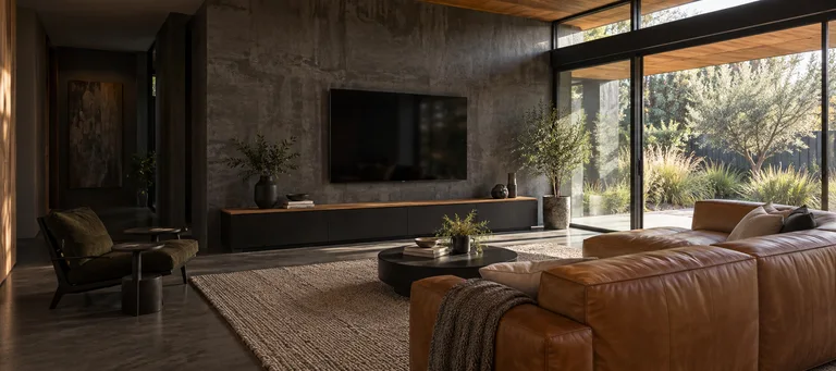 Beard — Generated room concept with a wall-mounted television.
