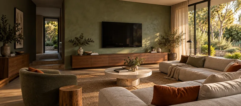 Bonython — Generated room concept with a wall-mounted television.