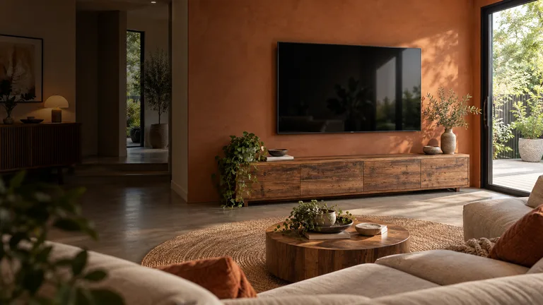 Charnwood — Generated room concept with a wall-mounted television.