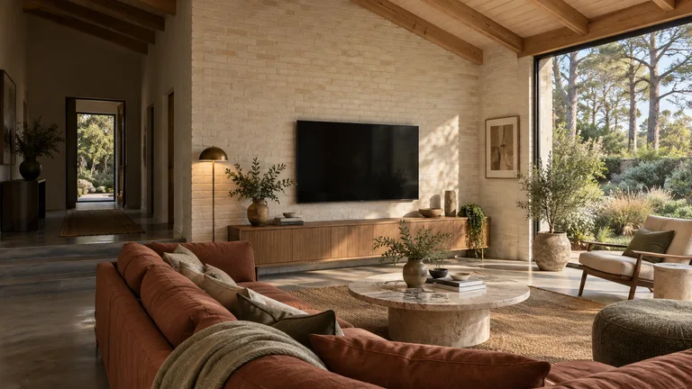 Duffy — Generated room concept with a wall-mounted television.