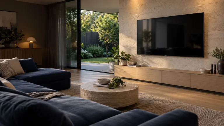 Dunlop — Generated room concept with a wall-mounted television.