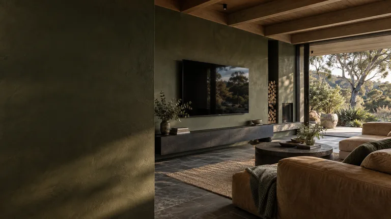 Farrer — Generated room concept with a wall-mounted television.