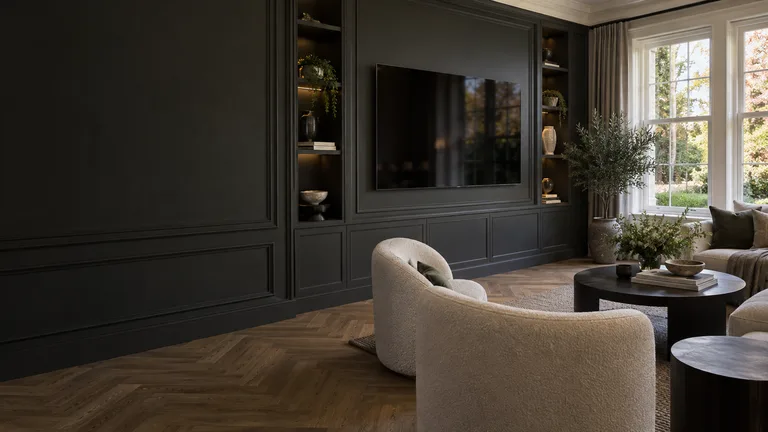 Forrest — Generated room concept with a wall-mounted television.