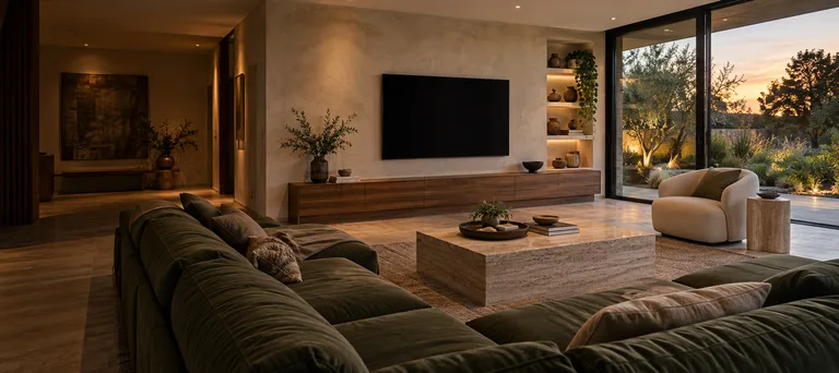 Gordon — Generated room concept with a wall-mounted television.