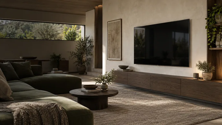 Hawker — Generated room concept with a wall-mounted television.