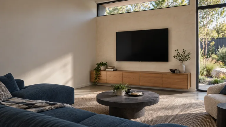 Jacka — Generated room concept with a wall-mounted television.
