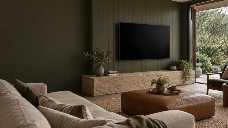 Kinlyside — Generated room concept with a wall-mounted television.