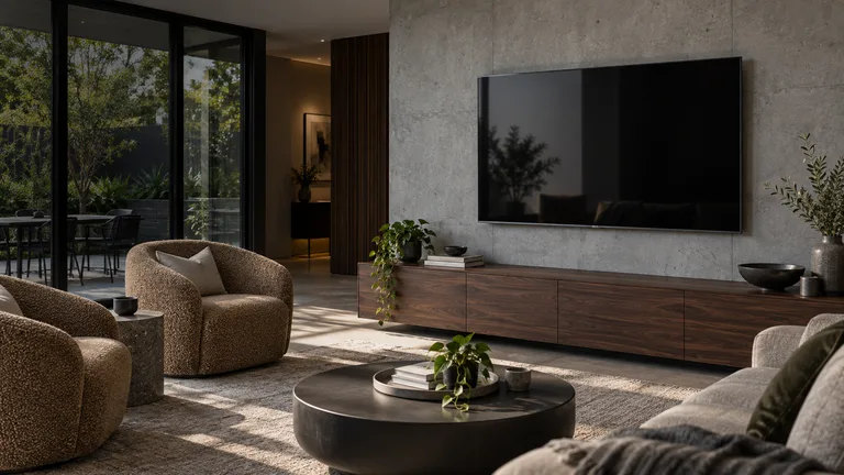 Lawson — Generated room concept with a wall-mounted television.