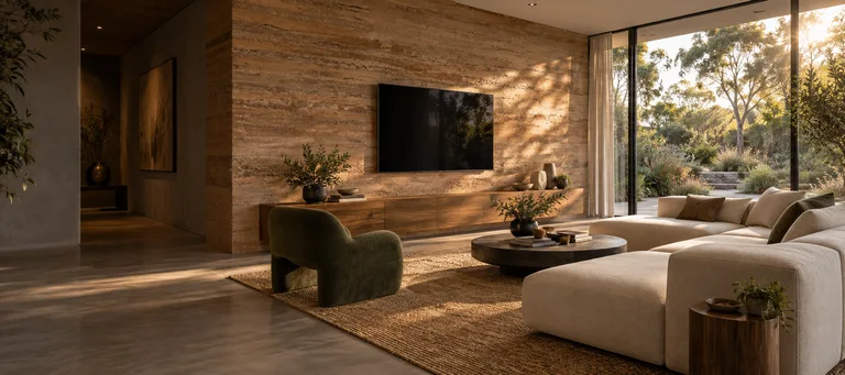 Macarthur — Generated room concept with a wall-mounted television.