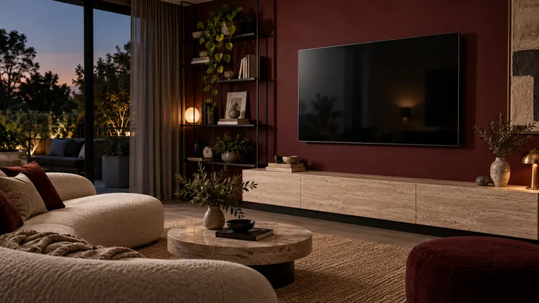 Macquarie — Generated room concept with a wall-mounted television.