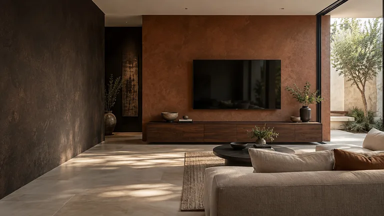 Mawson — Generated room concept with a wall-mounted television.
