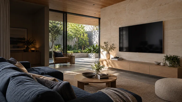 McKellar — Generated room concept with a wall-mounted television.
