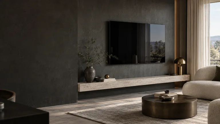 Parkes — Generated room concept with a wall-mounted television.