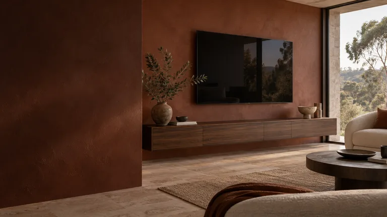 Red Hill — Generated room concept with a wall-mounted television.