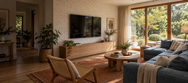Richardson — Generated room concept with a wall-mounted television.