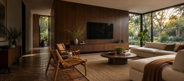 Stirling — Generated room concept with a wall-mounted television.