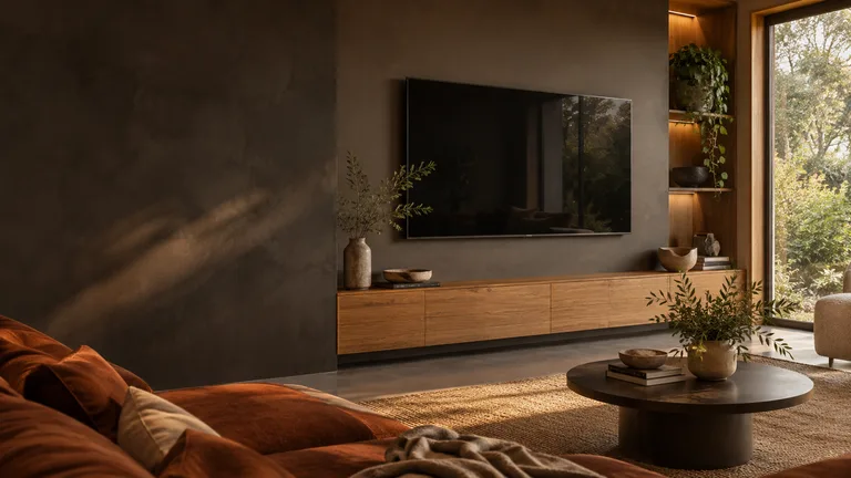 Torrens — Generated room concept with a wall-mounted television.