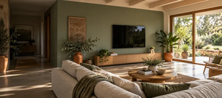 Waramanga — Generated room concept with a wall-mounted television.