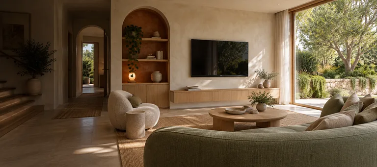 Whitlam — Generated room concept with a wall-mounted television.